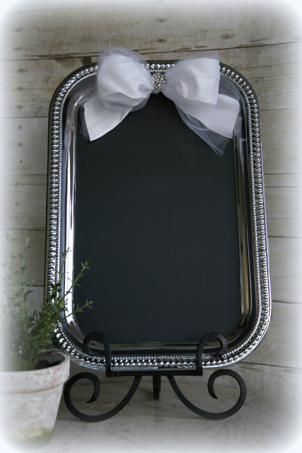 New Wedding Rhinestone Chalkboard, French, Old World or Tuscan LARGE Chalkboard and Magneticboard comes with a free piece of chalk.