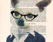 Original Illustration Digital Print Mixed Media  Art Poster Acrylic Painting Holiday Decor Drawing Gift For Her: Chihuahua Businesswoman