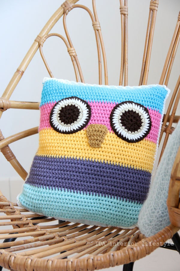 Cushowl (owl crochet cushion cover)