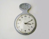Vintage German Ceramic Wall Clock from Mauthe