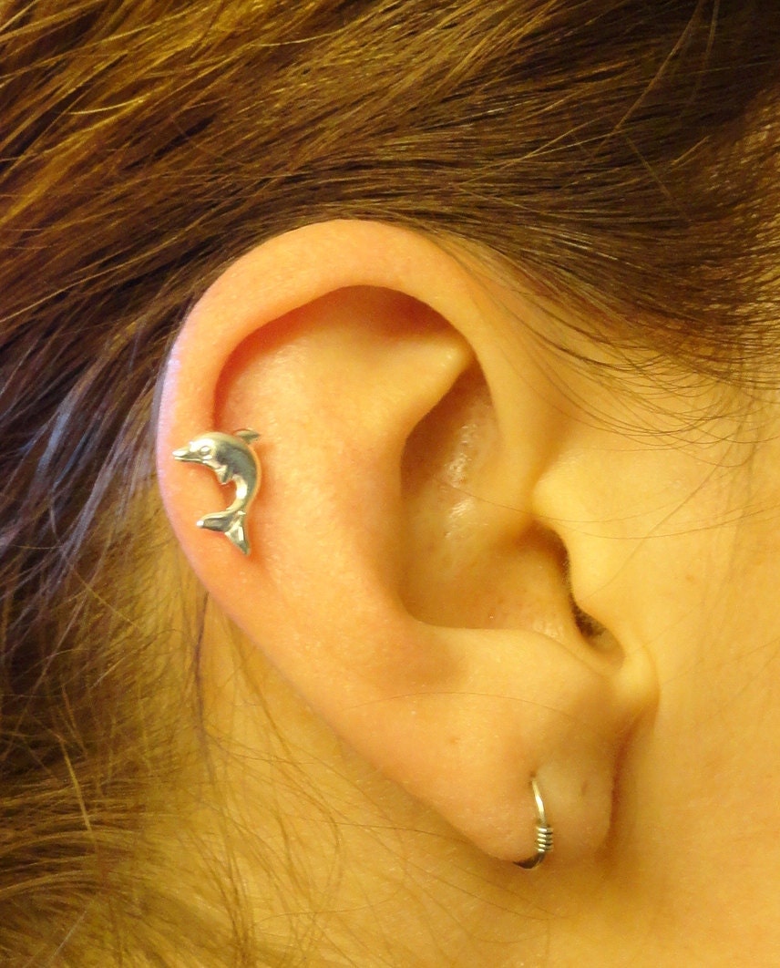 Dolphin Cartilage Earring Tragus Helix Piercing