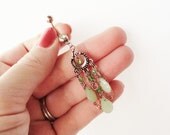 Chandelier Belly Button Ring Jewelry Vintage Green Stones