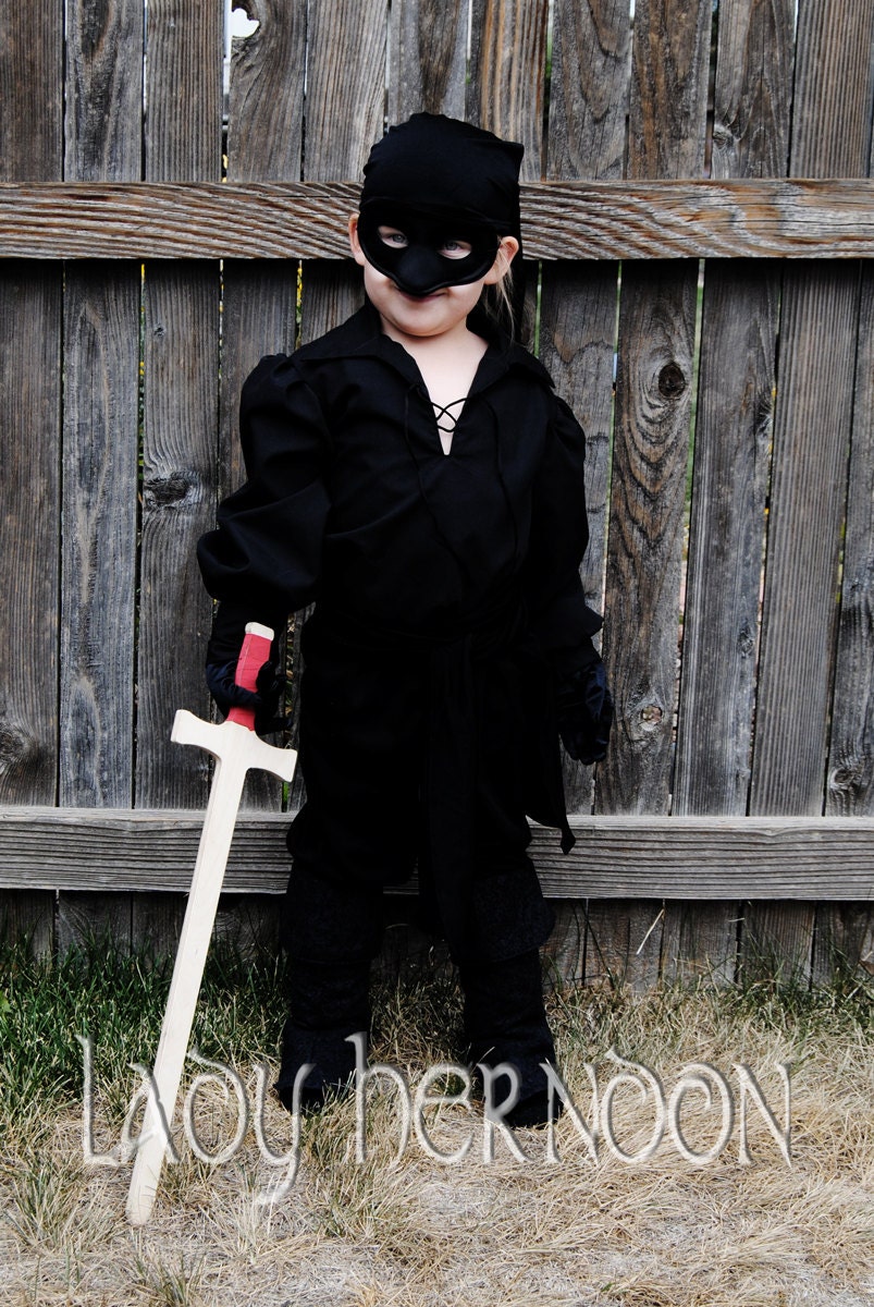 My Adventure: Westley/Dread Pirate Roberts Costume from The Princess Bride - Sizes 2T, 3T, 4T and 5