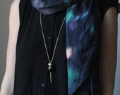 NEW - Lemon Chrysoprase and onyx beads and brass necklace