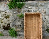 Large French Boulangerie Basket Vintage Wicker