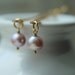 ON-HOLD. Long Pearl Earrings with 14k Gold. Gold Earrings. Hammered Pearl Earrings. Long Gold Earrings.