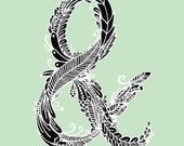 Feathered Ampersand - 8x10 Print