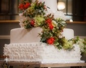 Cake Cupcake Stand Square Wood Tree Slice Platter Centerpiece Reception Rustic Wedding Decor 16 x 16