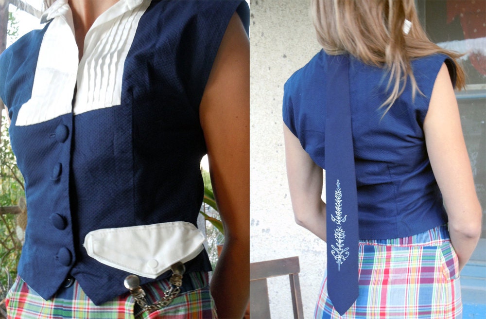 Artists Vest - Vintage Upcycled Vest