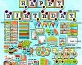 Monster Party Decorations- Printable Monster Birthday Party Decorations- Monster Party PDF/JPEG Il_170x135