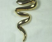 Vintage Squiggle Brooch Gold Tone Pin Scarves Gift