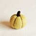 Sage Green Pumpkin - Needle Felted Sculpture - Woodland Nature Waldorf Home Decor All Natural Wool Felt Gift Educational Decoration