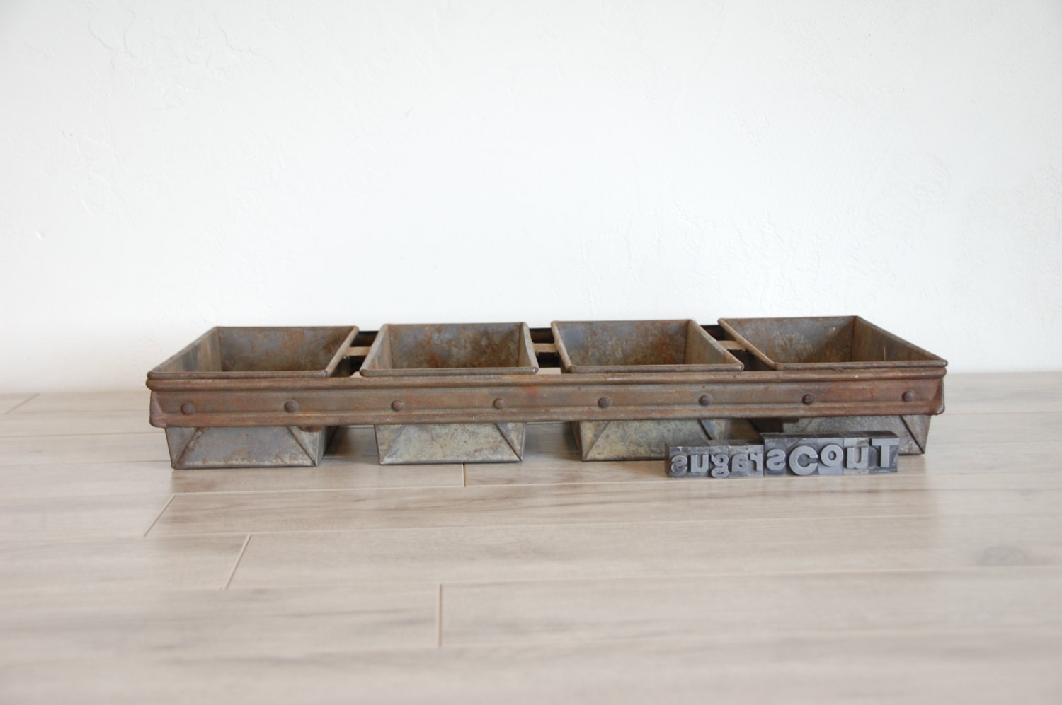 Vintage Industrial Commercial Metal Bread Loaf Pan