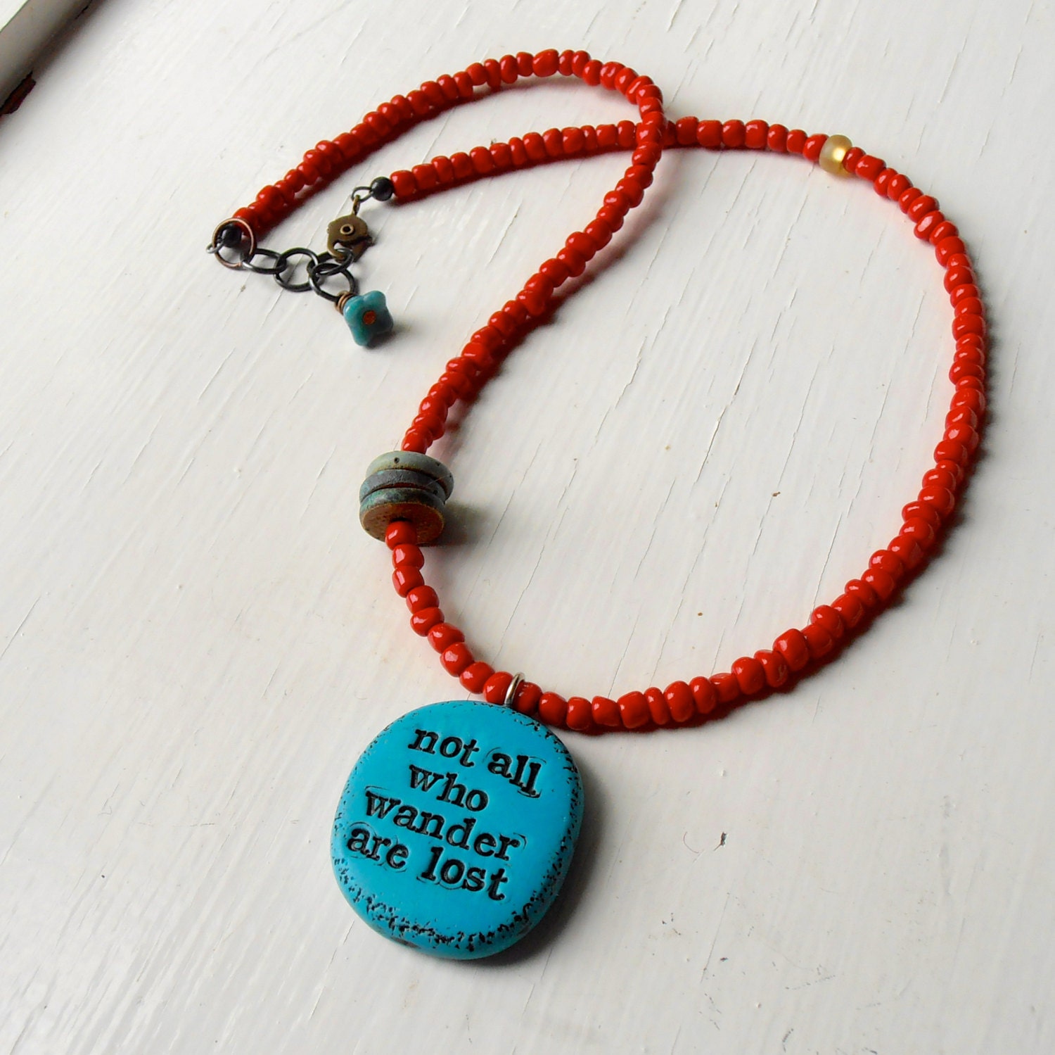 Wander - unique necklace, lotr jewellery, wander necklace, wander jewelry, red jewelry, tolkien necklace, tolkien jewelry