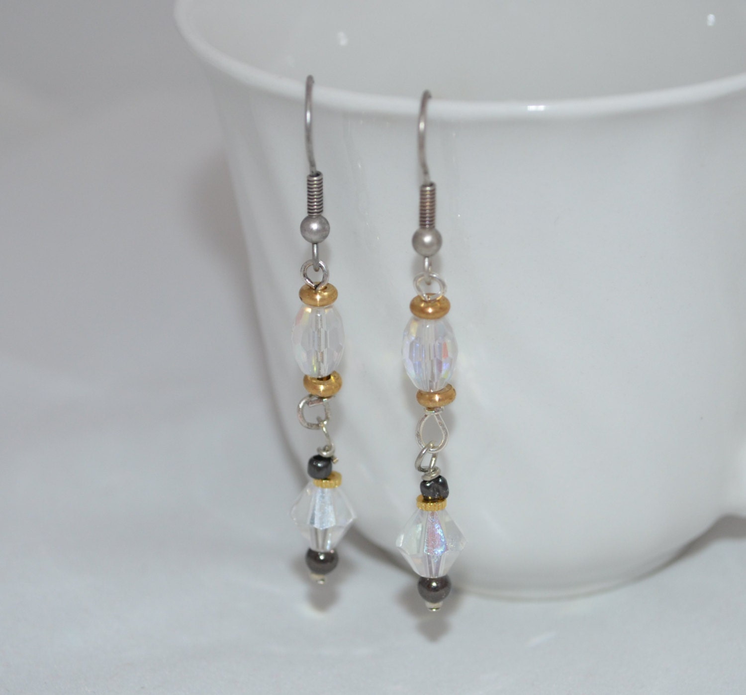 Crystal Dangle Earrings OOAK Gifts for Her Under 20
