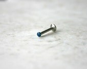 Sparkling Atacamite Tiny Labret Jewelry - 2mm, 2.5mm, 3mm, 3.5mm: Tragus, Labret, Monroe, etc