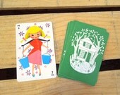 Vintage Playing Card Ephemera Supply Retro Farm Girl Milk Maid Graphics