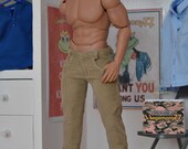 1/ 6 scale corduroy pants for Hot Toys TrueType TTM20 Advanced Muscular Male size action figure and doll