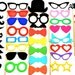Wedding Photo Booth Props - 42 Piece Party Prop Set - Photobooth Props - Mustaches, Glasses, Lips, Swiss Dot Bow Ties and More