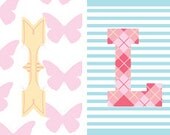 For Lily, a Colourful Personalised Paper Bunting Set for a bedroom or nursery