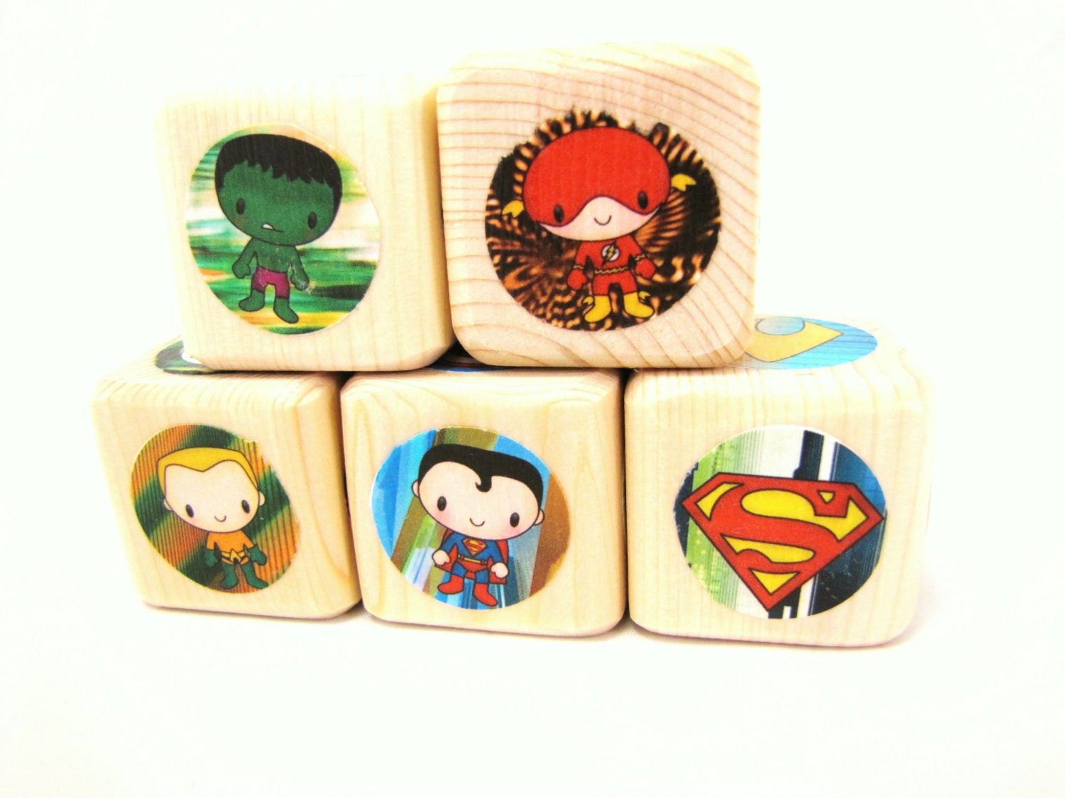 Superheroes. Blocks. Wood Toy. Baby Shower and Nursery Decor. Boy birthday toddler gift. Easter gift - MiaBooo