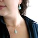 Dreamy Amazonite Necklace, Teardrop Amazonite Pendant, Delicate 925 Sterling Silver Amazonite Necklace, Pale Blue Seafoam Green Jewelry