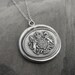British Royal Coat of Arms - antique wax seal necklace with crest for England, Scotland, Northern Ireland - a United Kingdom shield