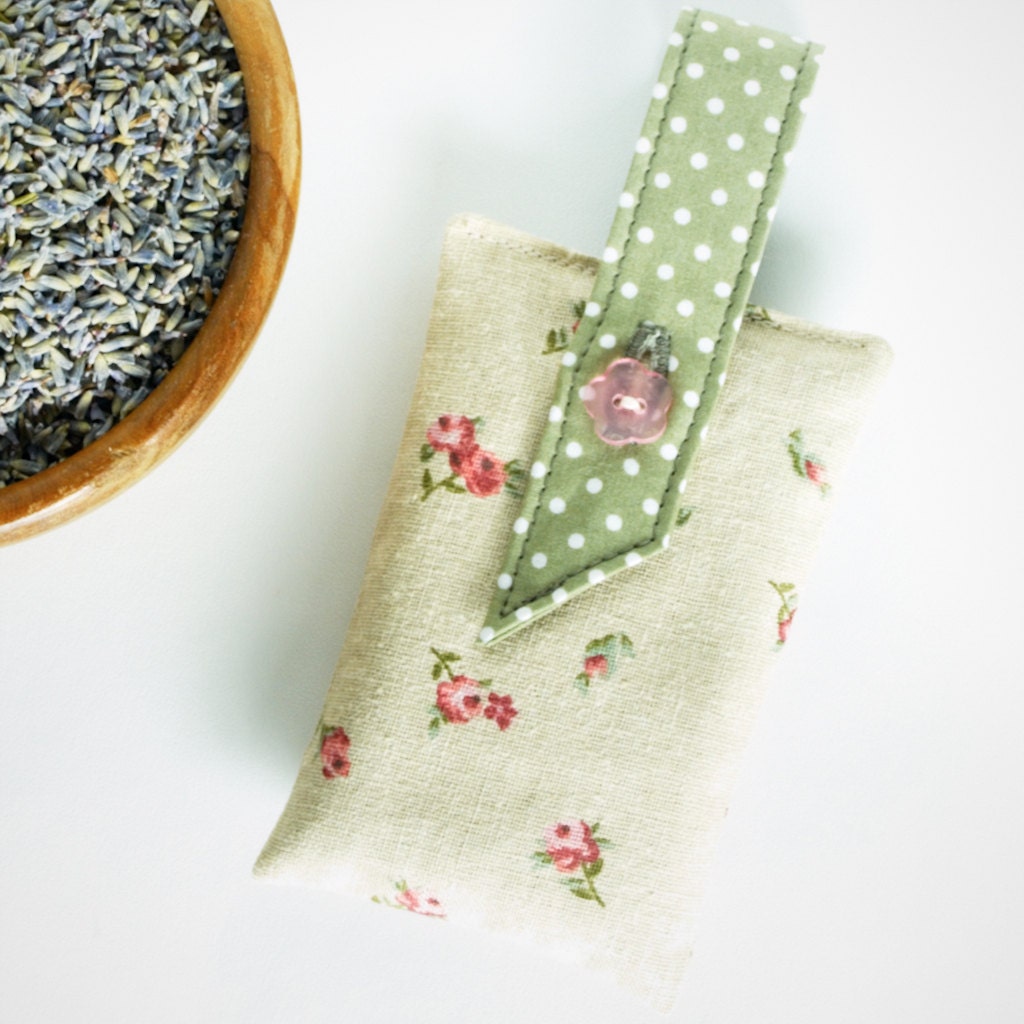Lavender Sachet Linen Blossoms Cottage Chic