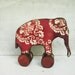 Ethnic tribal home decor, vintage style toy, interior doll, wedding proposal idea red and ivory