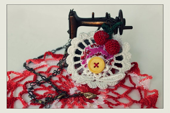 Crochet Necklace Handmade Crochet Miniature