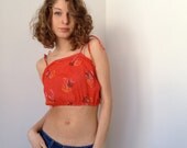 vintage 70s pinup two piece sun top s