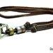Brown real Leather and alloy pendant adjustable necklace mens necklace  unisex necklace cool necklace B205