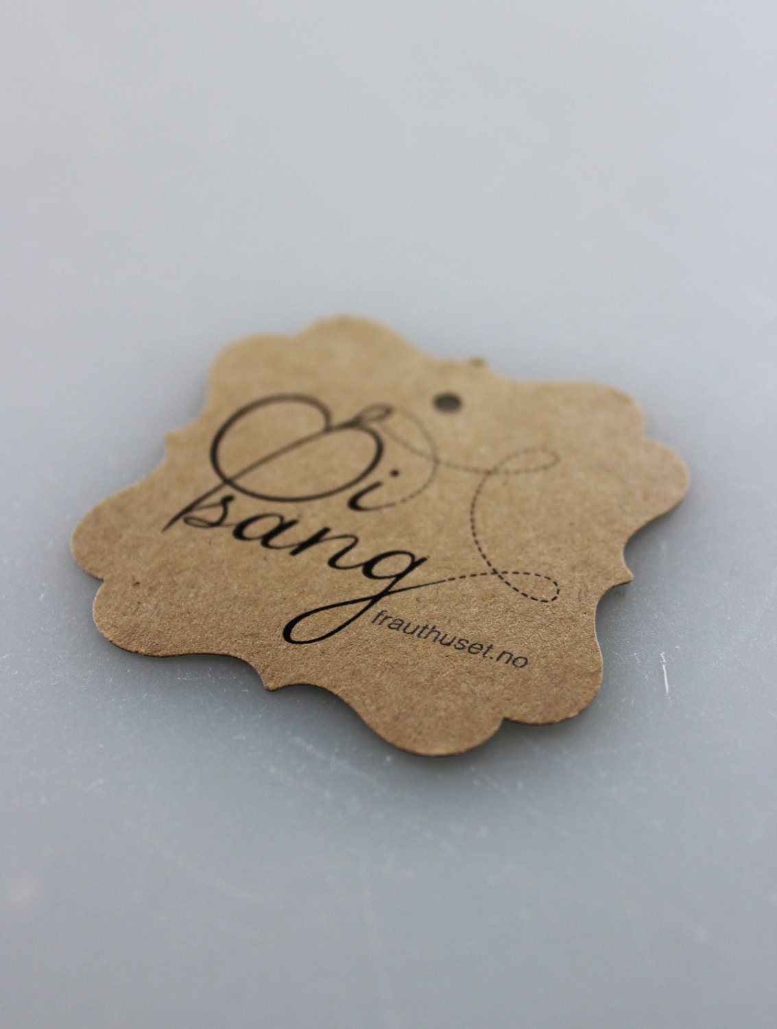 Merchandise Swing Tags Customized with Your Logo Handmade Items - Set of 100 - Square Kraft Brown Il_570xn