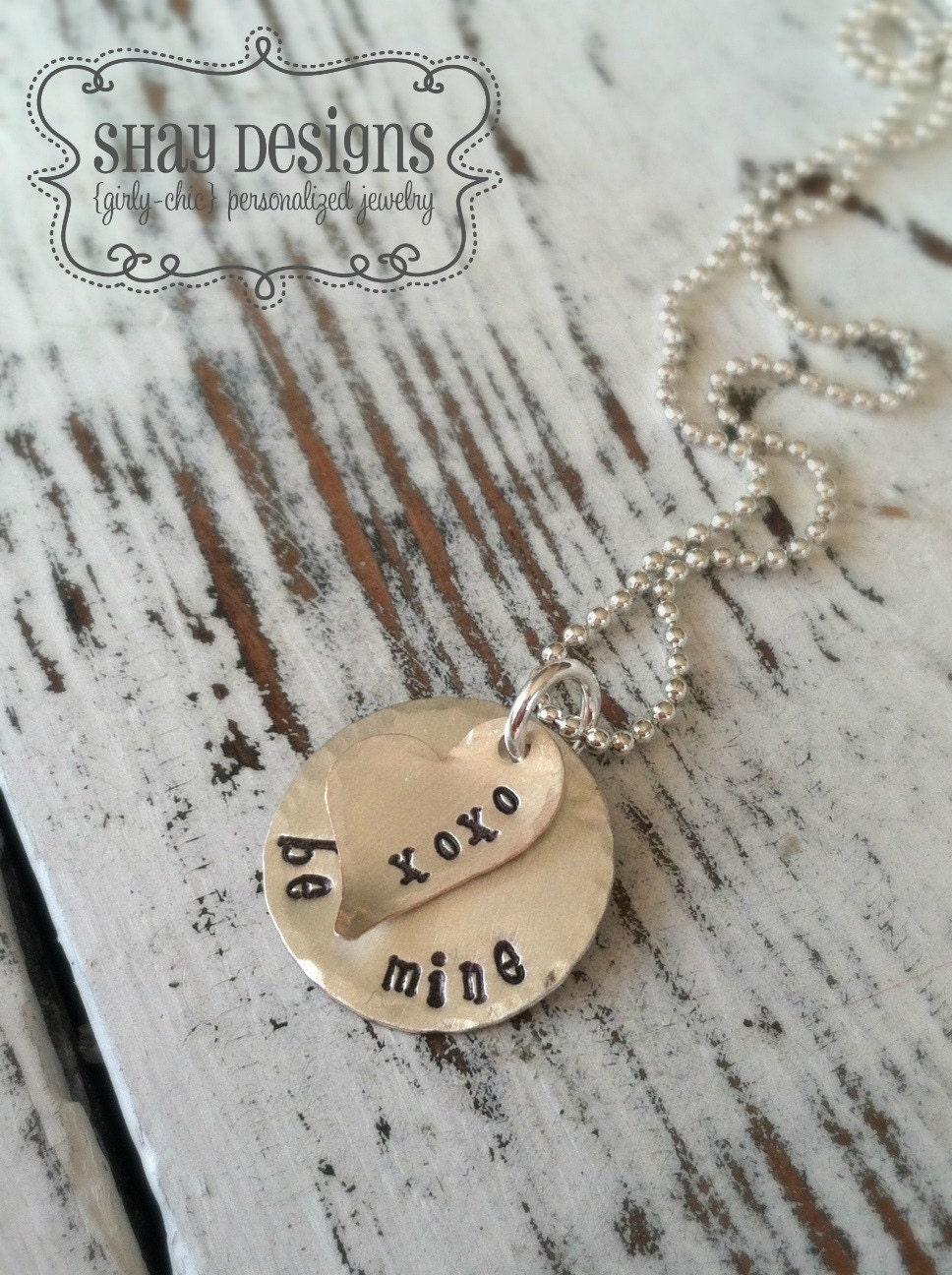 Personalized Valentines Necklace - Be Mine