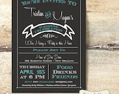 Engagement Party Invitation - Modern - 5 X 7 - Professionally Printed - Glossy Finish - Envelopes Included (Digital File Version Available)