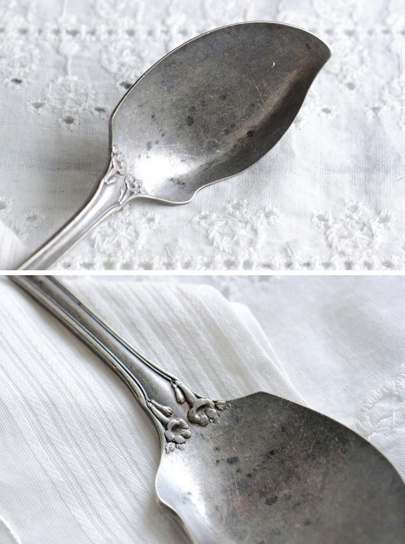 Vintage Jelly Spoon Wallingford Co Trumpet Vine Cottage Chic
