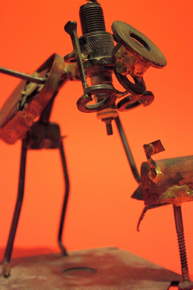 Vintage 90s Collectibles Art Sculpture Abstract For Him For Her Gift Weird Tools Steampunk metal
