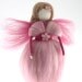 Pink Fairy Needle Felted Waldorf Fairy Ornament Fairytale Decoration Soft Sculpture Art Doll
