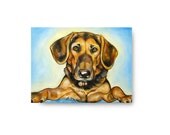 9x12"Acrylic custom pet portrait, original acrylic painting colorful dog cat animal pet lover painting handmade wall art gift