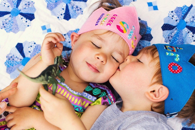 Big Brother Big Sister Little Brother Little Sister Felt Crowns 11 colours to choose from SET OF 2