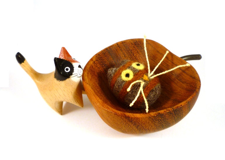 Woodland Critter Catnip Cat Toy - Needle Felted Wool