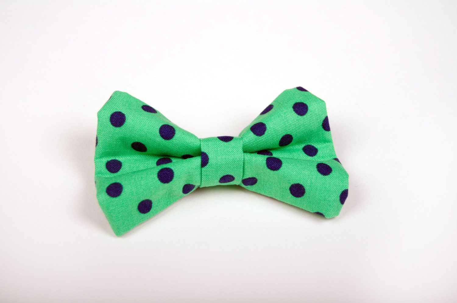 Green and Navy Polka Dot Bow Tie -  Kelly Green Navy Blue - Baby Toddler Child Boys -Wedding - photo prop