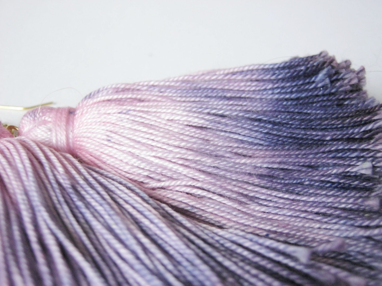 Ombre - hand dyed tassel earrings/murMur