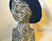 Royal Blue Slouch Hat. Hand Crochet