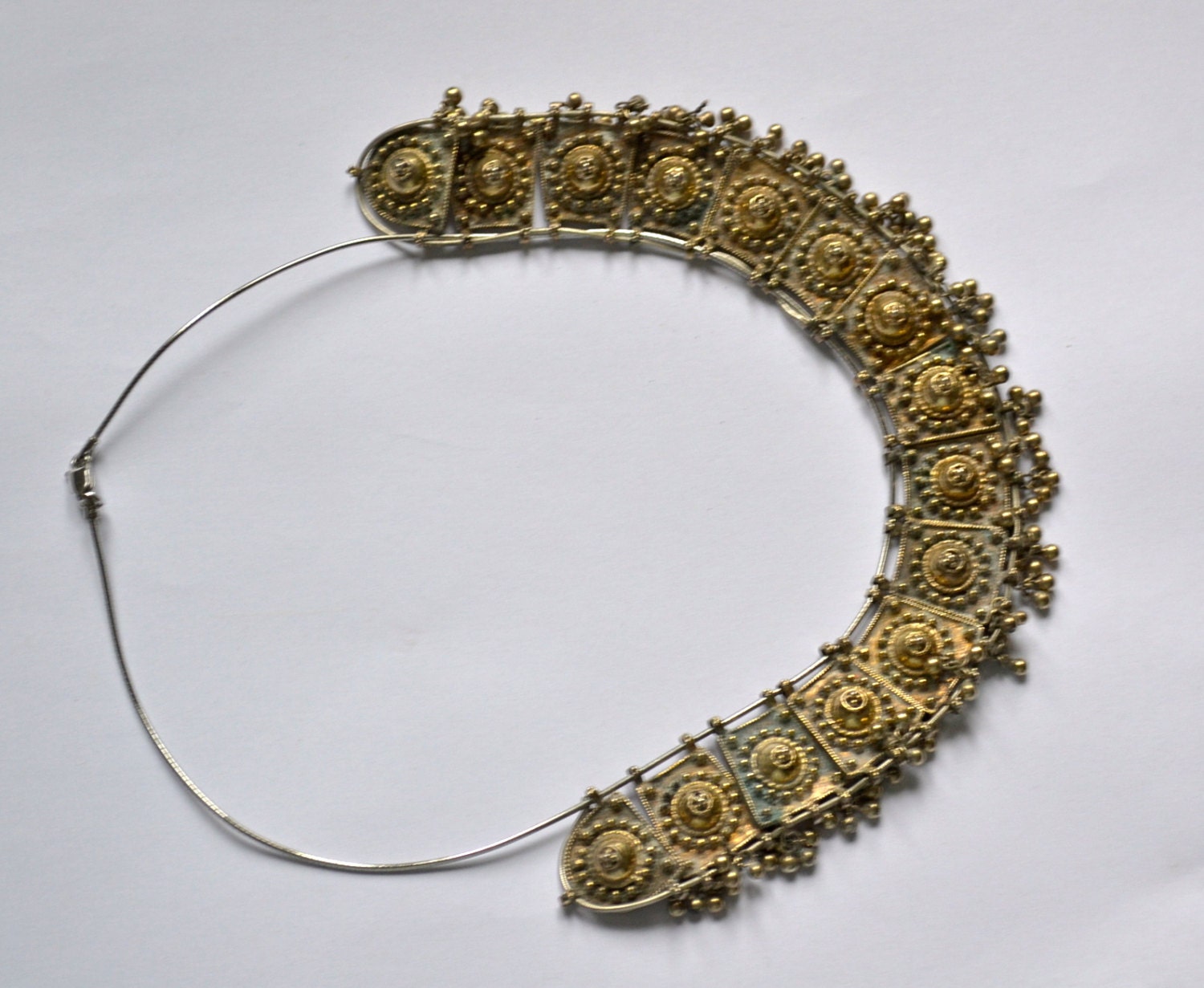 Antique Ethnic SILVER Plated, Wedding Chocker/Necklace Upcycle, COLLECTORS Gift, Estate Sale, Item No. S001