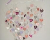 Jasmine Mobile - Wall Hanging - Heart Shapped Mobile/ Unique Wedding Gift / 1st Anniversary / Nursery Mobile / Romantic Decor