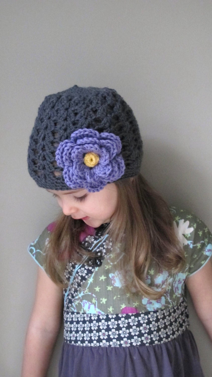 Charcoal Grey Jane Toddler Girl Hat sizes 12-24 & 2T-4T