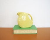 Vintage Fiestaware Disk Pitcher, Light Yellow