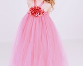 Flower Girl Tutu Dress - Coral - Caribbean Breeze - 7-8 Yourth Girl Il_170x135