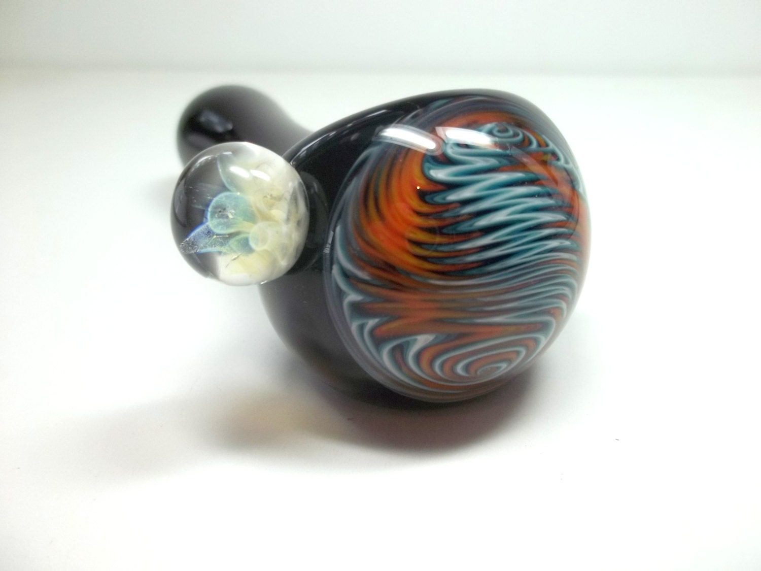 Glass Pipe, Fire and Ice Reversal with Implosion Glass Pipe, READY to SHIP, CGGE Team